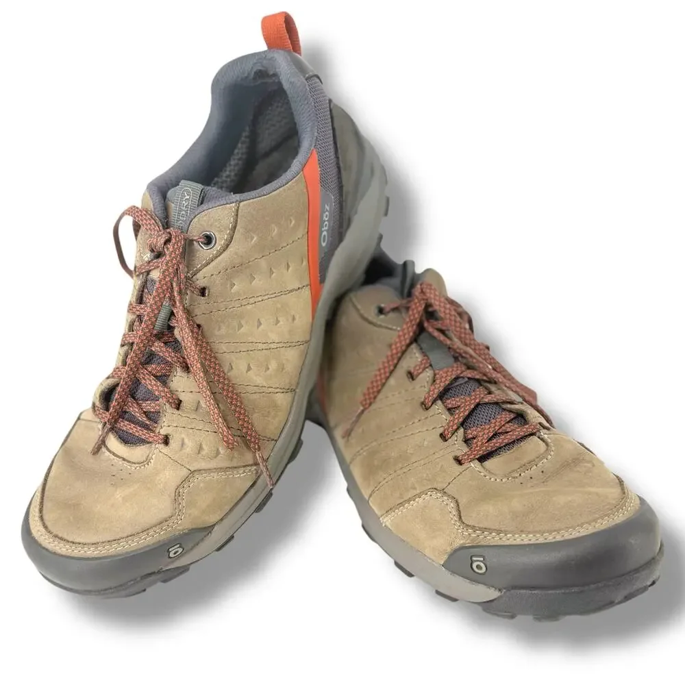 Oboz Hiking Shoes Men's UK 9 Tan Nubuck Trail Sneakers BDry Waterproof Outdoor